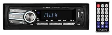 Majestic SA 400 BT USB AX - Sistema Audio Car con Bluetooth, Lettore MP3/WMA da USB/Micro SD, Telecomando, 100W (25W x 4ch), Nero