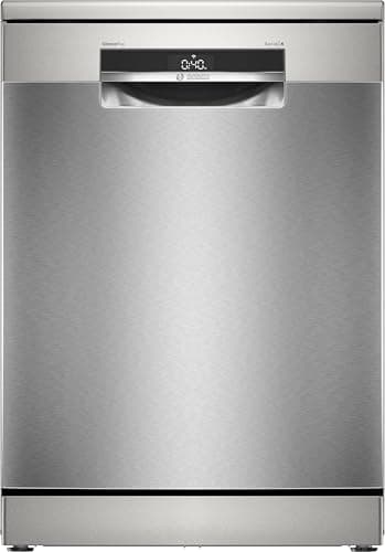 Bosch SMS6ECI15E Serie 6, Lavastoviglie da libera installazione, Home Connect, Extra Clean zone: lavaggio intenso per lo sporco più ostinato, Diagnostica da remoto, Acciaio, 60 cm