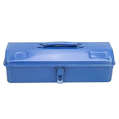 Cassetta degli attrezzi in ferro Kit di attrezzi per la casa Cassetta degli attrezzi portatile multifunzione con chiusura a scrocco in metallo e vassoio di immagazzinaggio(37 * 16 * 11（350）)