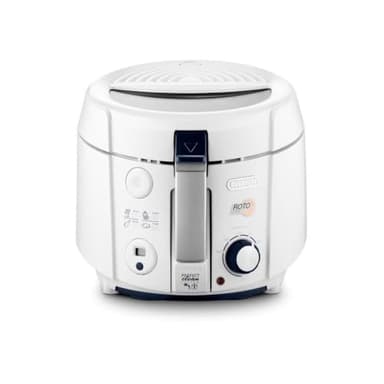 De'Longhi F38436 RotoFry Friggitrice con cestello rotante angolato, Frittura Leggera, Sistema EASY CLEAN facile pulizia, Termostato Regolabile, Timer con Segnale Acustico, Capacità olio 1,5L