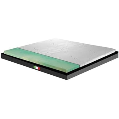 Topper rigido, correttore ORTOPEDICO BIOGREEN H6, DISPOSITIVO MEDICO DETRAIBILE, tessuto anallergico sfoderabile, 4 lati in ARGENTO - ORTOPEDIC matrimoniale 160x190