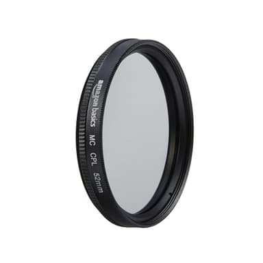 Amazon Basics - 52 mm Filtro di Protezione Polarizzatore Circolare per Colori più Intensi, Riduzione dei Riflessi e dei Bagliori, Multistrato, Protegge da Polvere, Sporcizia e Graffi