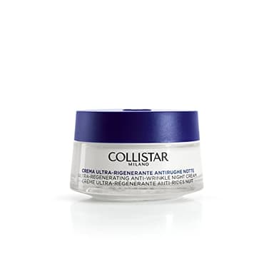 Collistar Crema Ultra-rigenerante Anti-rughe Notte, Concentrata per Viso e Collo con Azione Illuminante, per Pelli Mature, 50 ml
