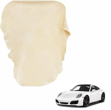 Pelle di Daino per Auto,Pelle di Daino Naturale per Auto,Professionale Panno per Asciugare Auto,Camoscio Vera Pelle per Finestra Specchio Vetro,Assorbente Asciugatura,Lucidatura, Antigraffio,60x40cm