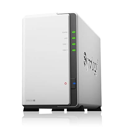 Synology DS220j 8 TB 2 Bay Desktop NAS | Installato con 2 unità Western Digital Red da 4 TB
