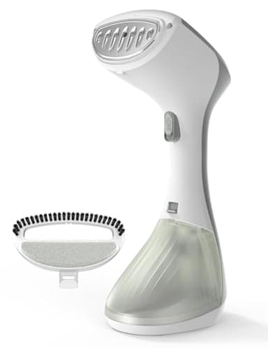 QEXREED Ferro da Stiro Verticale, 1300W, Serbatoio Grande da 260ml, Ferro da Stiro e Vapore, 2 Impostazioni di Vapore, Rimuovi Pieghe Dai Tessuti, Dimensioni Compatte per i Viaggi, per Casa e Ufficio