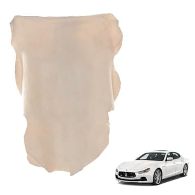 Comioke Pelle di Daino per Auto, Pelle di Daino Naturale, Pelle di Daino per Auto Professionale Panno, 60x40 cm Professionale Panno per Pulizia Asciugatura Lucidatura Auto per Finestra Specchio Vetro