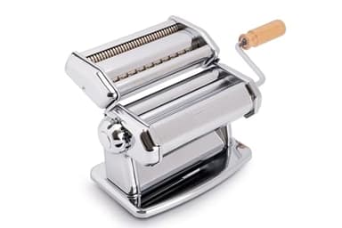 Imperia IPASTA Linea Imperia. Macchina per la pasta 100% Made in Italy. Macchina pasta fresca in acciaio. Sfogliatrice manuale con manovella per lasagne, tagliolini, fettuccine. Cromata.