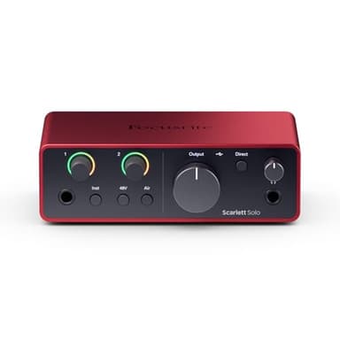 Focusrite Scarlett Solo (4° gen.), interfaccia audio USB per chitarristi, cantanti o produttori - Registrazioni professionali ad alta fedeltà e tutto il software necessario
