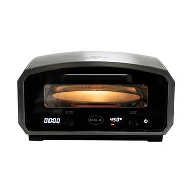 RGV Vulcano Forno Elettrico per Pizza, Piatto Girevole, Apertura a Slitta, Temperatura 450°C, Pizza Pronta in 2 Minuti