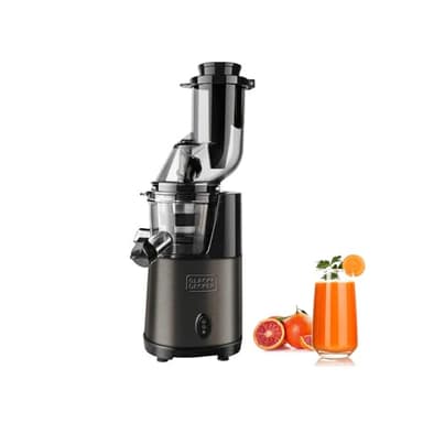 Estrattore di Succo Ideale per Succhi Freschi e Nutrienti - Lento, a Basso Consumo, 70 Giri/min, Silenzioso, 20x30x40cm, Grigio, Corpo in Lega d'Acciaio, 200W