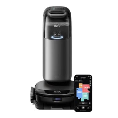 eufy S1 Pro robot aspirapolvere lavapavimenti con mappatura, Always Clean Mop, aspirazione a 8.000 Pa, evitamento degli ostacoli, mappatura multistadio, lavaggio dei bordi, controllo LCD