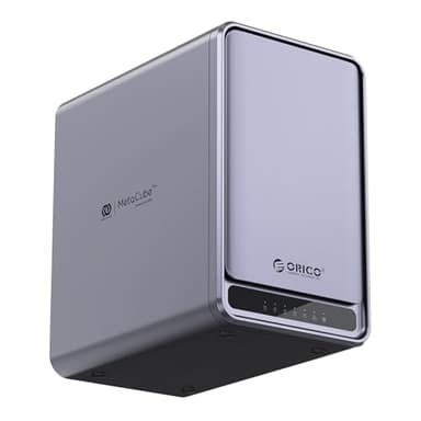 ORICO 5 Bay NAS Storage e Cloud locale, enclosure collegabile in rete con APP per team/famiglia, protocollo Samba e DLNA, CPU a 4 core, 2 GB di RAM DDR4, RAID hardware (senza disco) - TS500
