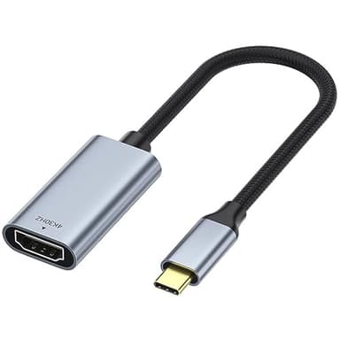 iJiZuo Adattatore da USB C a HDMI 4K@30Hz, Adattatore da Thunderbolt 3 a HDMI Compatibile con MacBook PRO 2019/2018/2017, MacBook Air, Surface PRO, Guscio in Alluminio e Cavo in Nylon-Grigio