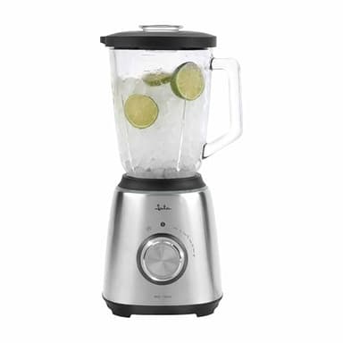 JATA JEBT1243 - Frullatore a bicchiere. Frullatore 1300 W. 6 Lame in Acciaio Inox. 1,5 L. 4 velocità + impulso. Tritare il ghiaccio. Brocca in vetro. Motore AC. Antiscivolo