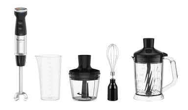 Moulinex Quickchef+, Frullatore a Immersione, Tecnologia con Lame Powelix, Potenza 1000W, Frullatore con Miscelazione Rapida e Modalità Silenziosa, Lavabile in Lavastoviglie, DD67L8