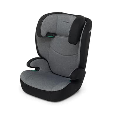 Foppapedretti Seggiolino Auto Clever I-Size, per bambini da 100 a 145 cm di altezza, 3-12 anni, conforme ECE R129, Fissaggio a 3 punti, Comford Kid Pad, Poggiatesta Regolabile 12 altezze, Carbon