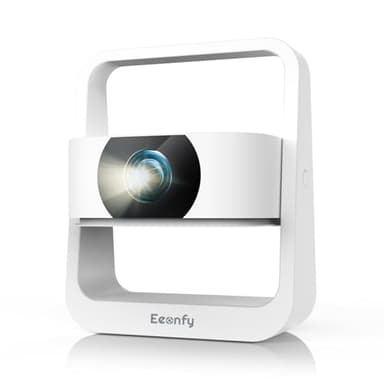 [App Integrata] Eeenfy Proiettore Portatile, Proiettore Android 13.0 con 500ANSI, Nativo 1080P, E-Focus/Keystone, Proiettore TV WiFi6 Bluetooth5.2, Videoproiettore 4K per Esterni/Home Cinema, Bianco