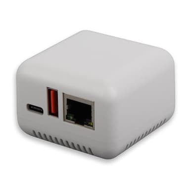 Dpofirs Server di Stampa di Rete USB 2.0, Server di Condivisione Stampa LAN per Stampanti USB, Adattatore Server di Stampa per Computer per iOS, Wins XP, Android, Tipo C, Porta USB,