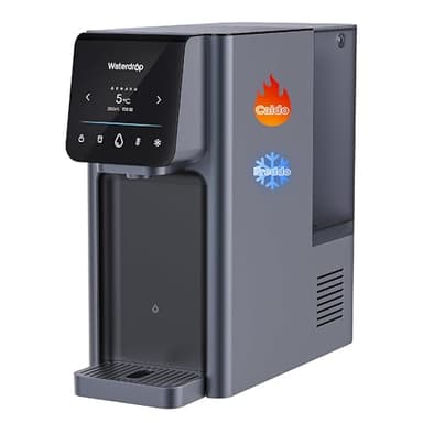 Waterdrop WD-A1 Osmosi Inversa Sistema da Banco, Erogatore di Acqua Calda e Fredda, Standard NSF/ANSI 58, Refrigeratore d'Acqua Senza Bottiglia, 6 Impostazioni di Temperatura