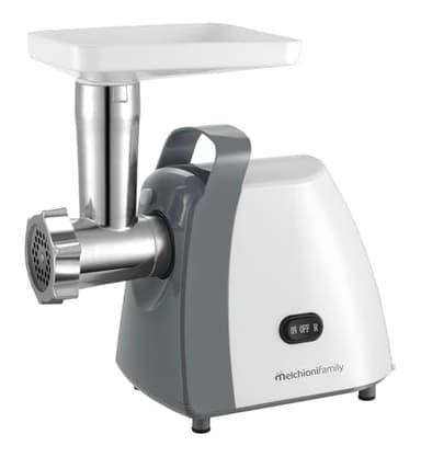 Melchioni Family | Tritacarne e Passapomodoro, TRITONE, Lame in Acciaio e Funzione Reversibile, con Adattatore Salsicce, Kibbe e Passa pomodoro, 250W