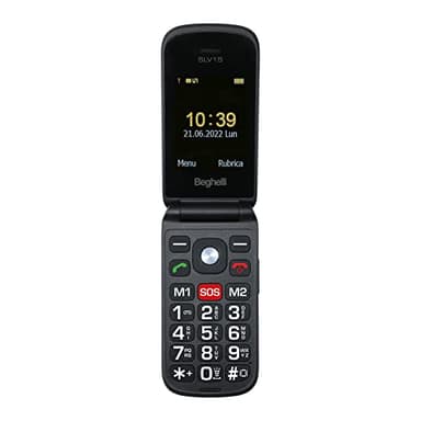Beghelli - Telefono Salvalavita SLV15 per Anziani, Cellulare a Conchiglia con Tasto SOS, Grandi Tasti e Display 2.4", Chiamata Rapida, Multifunzione, Leggero, Servizio Opzionale 24/7