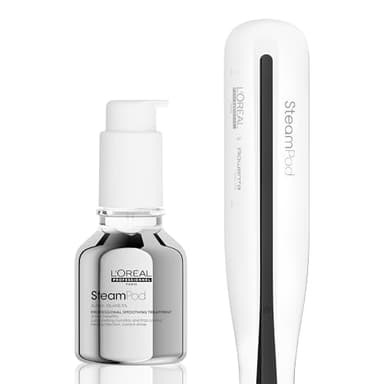 SteamPod 3 – Piastra a vapore professionale 2 in 1: levigatura e wavy, strumento + cura lisciante concentrata, L'Oréal Professionnel