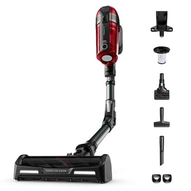 Rowenta X-Force 12.60 Animal Care, Aspirapolvere Senza Fili, 150 Air Watt, 45 min di Autonomia, Tecnologia Flex, Display di Controllo, Rosso & Grigio, RH98A8