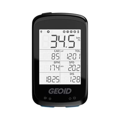 GEOID CC500 Ciclocomputer GPS Senza Fili, schermo da 2,5 pollici Tachimetro Bici, IPX6 Impermeabile Bici Computer Bluetooth ANT+ wih Automatica del Tempo di Acquisizione del Segnale
