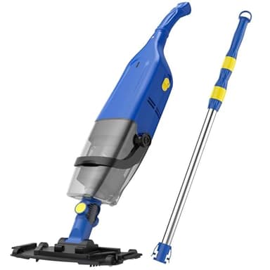 Gafilie Aspiratore per Piscine con Manico Telescopico, Forte Potenza di Aspirazione, Tempo di Esecuzione 60 Minuti, Adatto per Vasche Idromassaggio, Spa, Piscine Fuori Terra, Piscine Interrate, Blu
