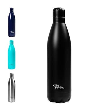 Borraccia Termica in acciaio inox da 1L - Otto Koning - Bottiglia termica isolata. Mantiene le bevande fredde per 24 ore e quelle calde per 12 ore. Bottiglia thermos a prova di perdite, senza BPA