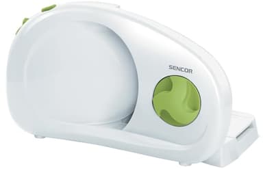 Sencor Affettatrice Elettrica Professionale - Potente e Compatta, Lama in Acciaio Inox 170mm, Spessore Regolabile 0-15mm, Ideale per Prosciutto, Salumi, Pane, Formaggio, 100W - SFS 1001GR - Verde