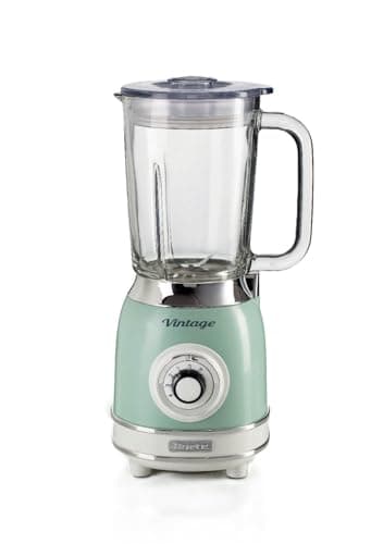 Ariete 583, Frullatore Vintage con tazza in vetro da 1,5 Litri, 4 Lame in Acciaio Inox, 4 Velocità + Pulse,1000 Watt, Verde