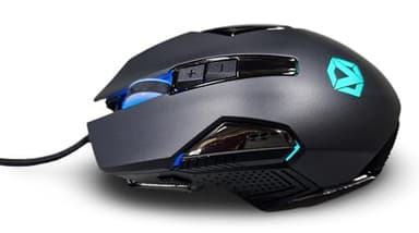 Vibox Mouse da gioco RGB, sensore ottico 7200 DPI, retroilluminazione LED, design ergonomico, nero