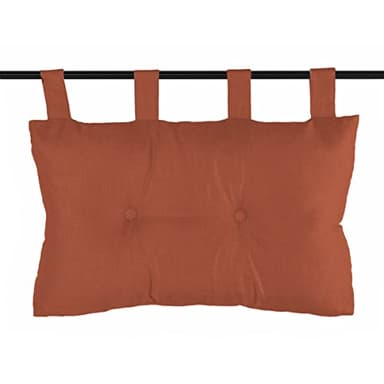 Caritex Cuscino per Testata Letto BEA con Bottoni Tinta Unita 45x70 cm S809 Terracotta