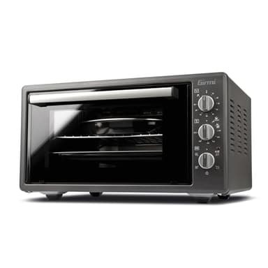 Girmi FE4500 Forno Elettrico Ventilato, 1400 W, 45 Litri, Timer 90 min, Termostato Regolabile, Funzioni Cottura Base, Grill, Combinata, Accesori Inclusi, Grigio Antracite