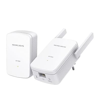 MERCUSYS MP510 KIT V2 Powerline Kit Homeplug AV2 Fino a 1000Mbps e Wi-Fi 300Mbps, Porta Gigabit LAN, Plug and Play, Compatibile con Tutti i Router, Tecnologia Powerline Elevata