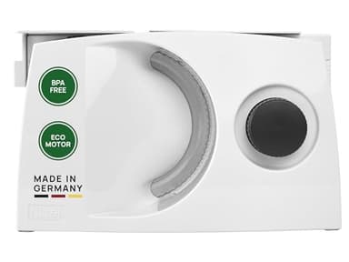 ritter markant 05, affettatrice elettrica con Motore Eco, Made in Germany, 65 W, Plastica, Bianco