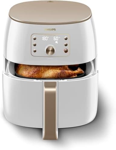 Philips HD9870/20 - Airfryer XXL, senza olio, tecnologia Smart Sensing, 2225 W, tecnologia di rimozione del grasso, tecnologia Rapid Air, colore: Bianco