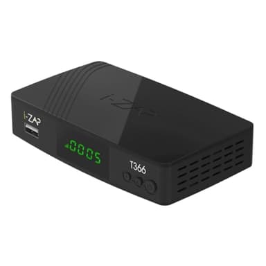 i-ZAP T366 - Decoder Digitale Terrestre 2025 DVB-T2 con Telecomando incluso. Presa HDMI, SCART, USB, ETHERNET