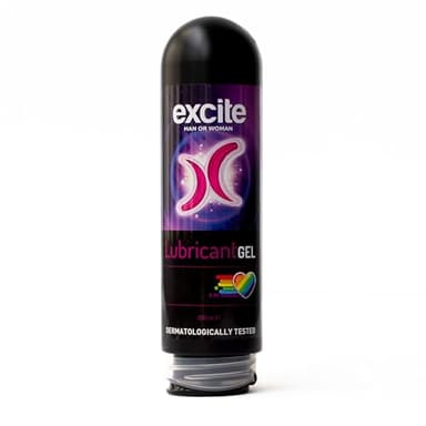 Excite Gel lubrificante intimo rilassante a base d'acqua con estratto di arnica, 200 ml - Delicato e lenitivo, vegano e non testato su animali