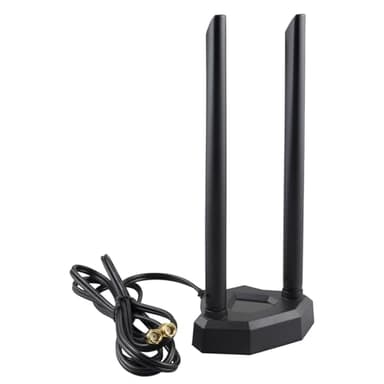 BOOBRIE 2.4GHz/5.8GHz Antenna WiFi Bluetooth Omni-Direzionale Potente Base Magnetica con Cavo di Prolunga da 200cm