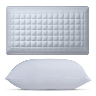 DREAM HAVEN- Cuscino Alto 18 cm in Memory Foam, Antirussamento e Antireflusso, Cuscino Cervicale per Dormire con Federa Refresh Antiacaro e Anallergica, Cuscino Letto Ergonomico Made in Italy