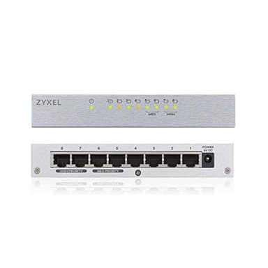 Zyxel 8-Port Desktop Gigabit Ethernet Switch | Custodia metallica | Plug & Play | Senza Ventilatore [GS108B]