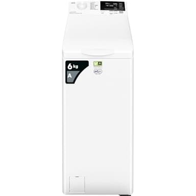 AEG 6000 Lavatrice a Carica Dall'alto, 6 kg, a, Classe A, Tecnologia PROSENSE, Display LCD con Touch Control, Giri 1151, 599x397x903 mm, Bianco