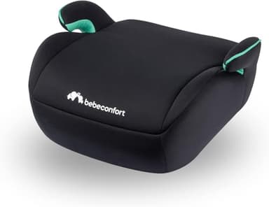 Bebeconfort Manga i-Safe Rialzo Auto, Alzatina auto per bambini 6-12 anni, 125-150 cm, Seggiolino auto leggero e compatto, Seduta imbottita, colore Full Black