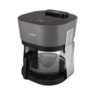 Lauben Glass&Steam - Friggitrice ad aria calda 4500BG Air Fryer con cestello in vetro, funzione vapore, 8 programmi, regolazione manuale dell'ora e della temperatura, cestello lavabile in