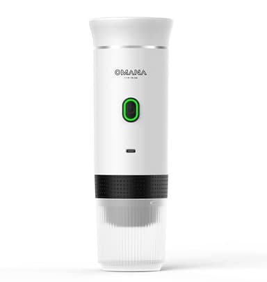 Mini macchina da caffè elettrica portatile 3 in 1 compatibile con capsule Nespresso e Dolce Gusto, caffè rituale automatico espresso 3 in 1 per auto e viaggi all'aperto, colore bianco