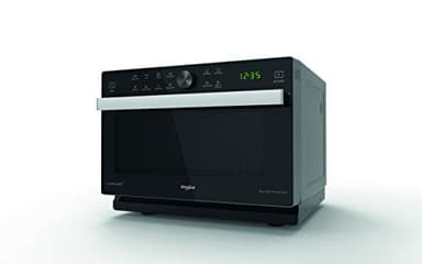 Whirlpool Libera installazione MWP 337 SB - Forno a Microonde Supreme Chef + Grill, Con double steamer, Griglia alta, piatto Crisp +maniglia, 33 litri, Nero/Argento, 37.3 x 49 x 49.5 cm