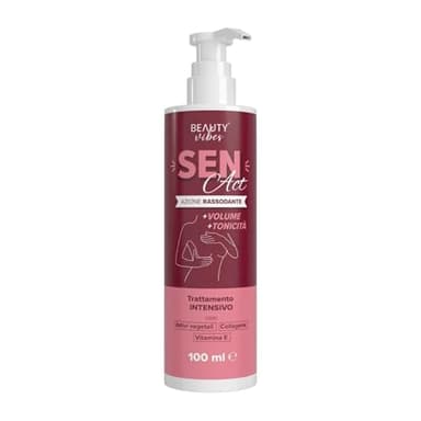 AlohaLabs Senact Crema Rassodante Seno | Trattamento Intensivo Volumizzante | Con Burro di Karité, Olio di Cocco, Olio di Mandorle, Collagene, Vitamina E | Seno Tonico e Giovane | 200 ml